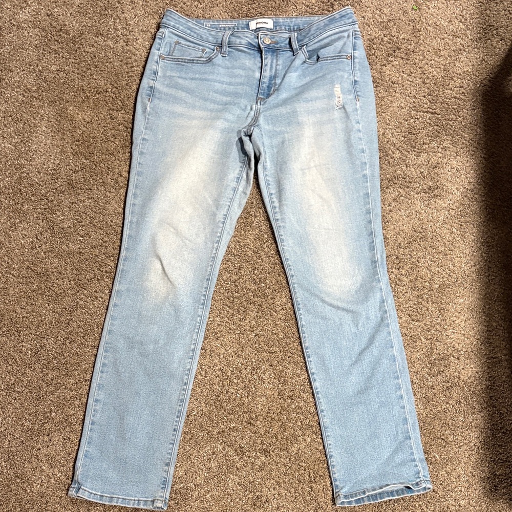 Sonoma Women's Light Blue Straight Leg Jeans